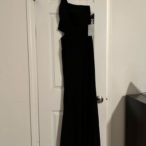 One Shoulder Black Dress
